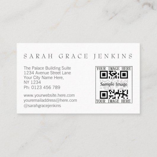 Carte De Visite Or de bleu marine de code de QR (Dos)