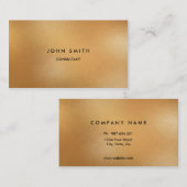 Carte De Visite Or de Faux classique, simple, bilatéral (Devant / Derrière)