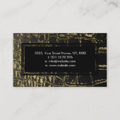 Carte De Visite Or de Faux et peau noire de /Snake de crocodile (Dos)