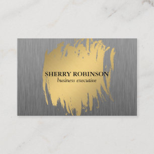 Carte De Visite Or de luxe avec Faux Metallic