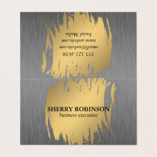 Carte De Visite Or de luxe avec Faux Metallic