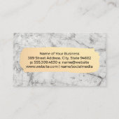 Carte De Visite Or de luxe brossé | Blanc marbre (Dos)