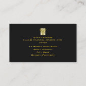 Carte De Visite Or de luxe de conseiller financier sur Phoenix (Dos)