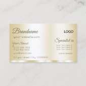 Carte De Visite Or de luxe glamour avec logo professionnel (Dos)