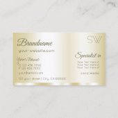 Carte De Visite Or de luxe glamour avec Monogram Professional (Dos)