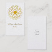 Carte De Visite Or de mandala (Devant / Derrière)