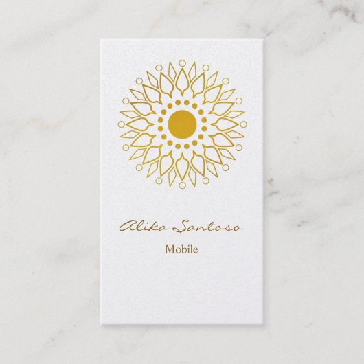 Carte De Visite Or de mandala (Devant)