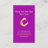 Carte De Visite Or de méditation de Reiki de brosse de zen de (Dos)