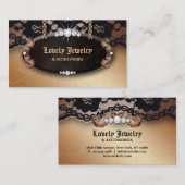 Carte De Visite Or de mode de dentelle des bijoux N (Devant / Derrière)