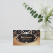 Carte De Visite Or de mode de dentelle des bijoux N (Debout devant)