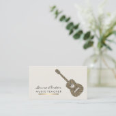 Carte De Visite Or de professeur de musique d'instrument de joueur (Debout devant)