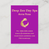 Carte De Visite Or de Reiki de méditation de brosse de zen de (Dos)