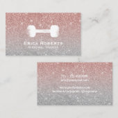 Carte De Visite Or d'entraîneur de forme physique et parties (Devant / Derrière)