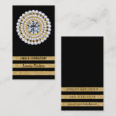 Carte De Visite Or, Diamant, Perles | Bijouterie (Devant / Derrière)