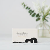 Carte De Visite Or d'instrument de guitare de professeur de (Debout devant)