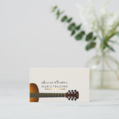 Carte De Visite Or d'instrument de guitare de professeur de (Debout devant)
