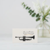 Carte De Visite Or d'instrument de trompette de professeur de (Debout devant)