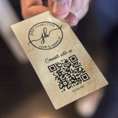 Carte de visite or du logo professionnel du code Q