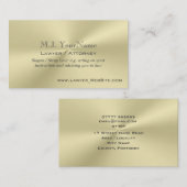 Carte De Visite Or-effet de luxe d'avocat/mandataire (Devant / Derrière)