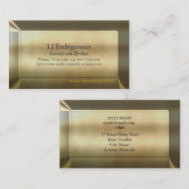 Carte De Visite Or-effet de luxe de courtier d'investissement (Devant / Derrière)