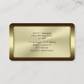 Carte De Visite Or-effet encadré par luxe d'avocat/mandataire (Dos)