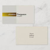 Carte De Visite Or élégant (Devant / Derrière)