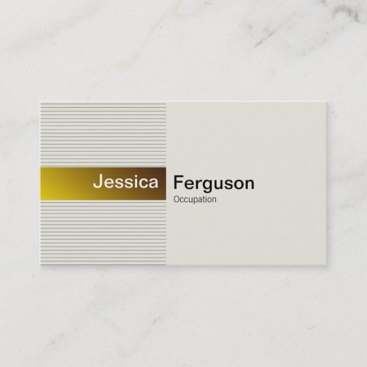 Carte De Visite Or élégant (Devant)
