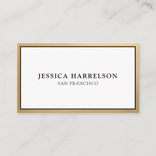 Carte De Visite Or élégant (Devant)