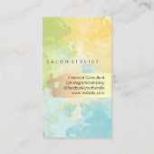 Carte De Visite Or élégant brossé | Code QR | Aquarelle (Dos)