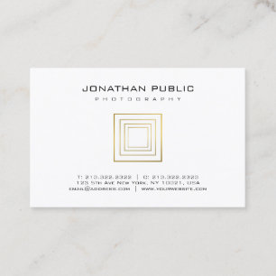 Carte De Visite Or élégant de photographe de modèle de