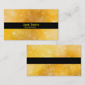 Carte De Visite Or élégant et noir moderne tendance (Devant / Derrière)