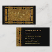 Carte De Visite Or élégant gravé (Devant / Derrière)