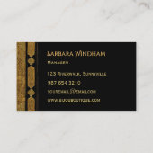 Carte De Visite Or élégant gravé (Dos)