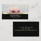 Carte De Visite Or Élégant, Lotus Flower Holographique Opal (Devant / Derrière)