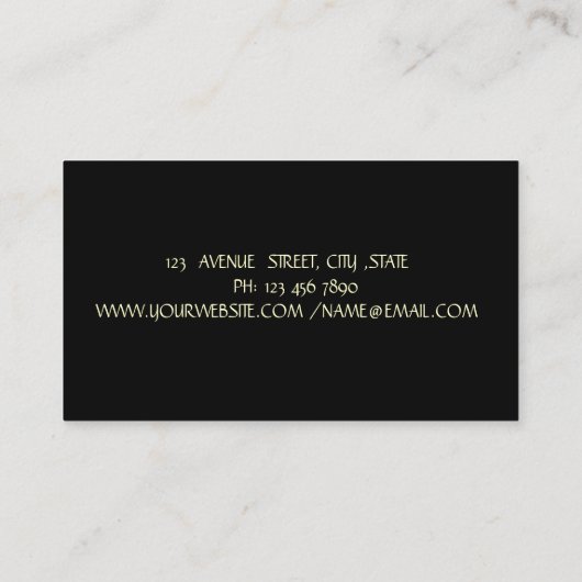 Carte De Visite Or élégant, Lotus Holographique Opal (Dos)