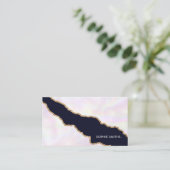 Carte De Visite Or élirécent Agate Moderne Élégant Féminin (Debout devant)