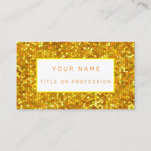 Carte De Visite Or en verre (Devant)