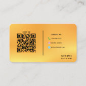 Carte de visite Or entièrement personnalisable (Dos)