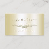 Carte De Visite Or et argent luxueux avec un minuscule Rhinestone (Dos)