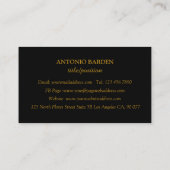 Carte De Visite Or Et Argent Métallurgique Simple Et Moderne (Dos)