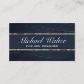 Carte De Visite Or et bleu | Luxe (Devant)
