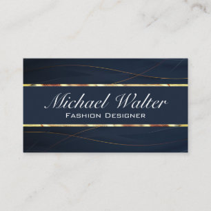 Carte De Visite Or et bleu Luxe