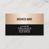 Carte De Visite OR ET BOLD Élégant Moderne Simple Professionnel (Dos)