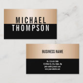 Carte De Visite OR ET BOLD Élégant Moderne Simple Professionnel (Devant / Derrière)