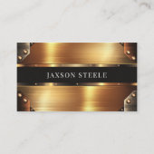 Carte De Visite Or et bronze Rived Industriel (Devant)