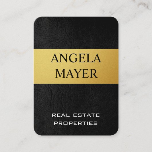 Carte De Visite Or et cuir (Devant)