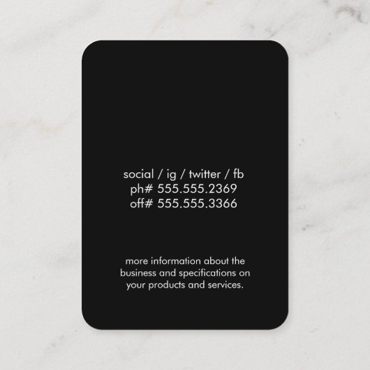 Carte De Visite Or et cuir (Dos)