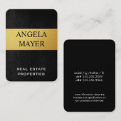 Carte De Visite Or et cuir (Devant / Derrière)