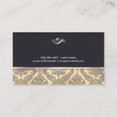 Carte De Visite Or et cuir avec Damas (Dos)