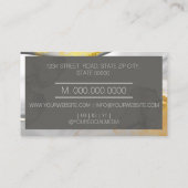 Carte De Visite Or et marbre Cheveux et maquillage (Dos)